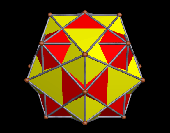 Compound of tetrakis cube and icosa