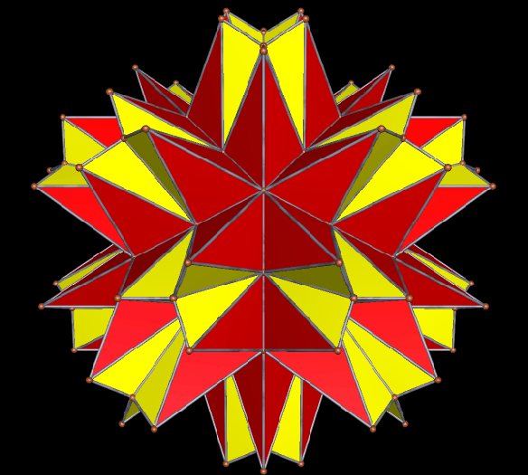 Glimpses of the invisible visible version 135th stellation of the icosidodecahedron