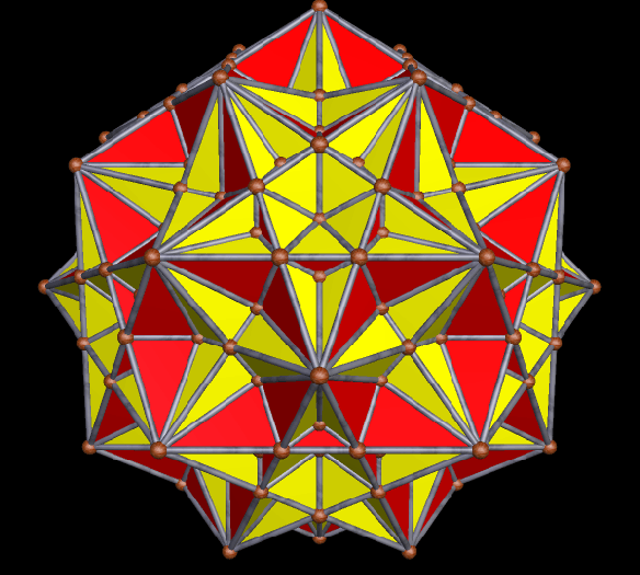 Glimpses of the invisible visible version 55th stellation of the icosidodecahedron