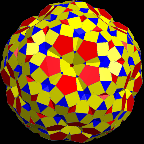 Augmented Snub Dodeca with 80 RIDs on triangular faces it is chiral