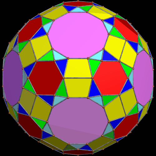 272 faces in 12 reg dec & 120 scalene triangles and 60 isos triangles and 60 isos traps and 20 reg hexagons