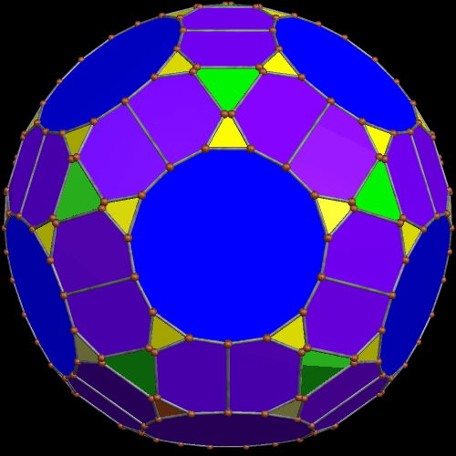 pentadecagons two types hexagons and trapezoids