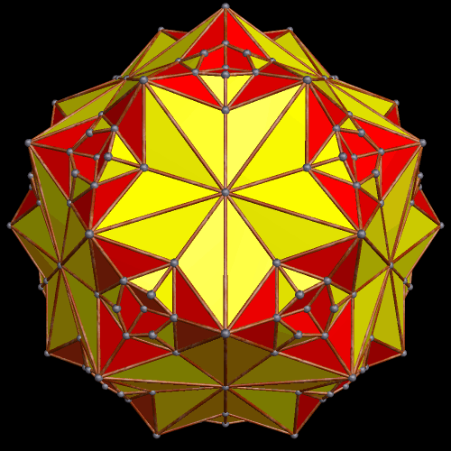 152nd stellation of the rhombic enneacontahedron