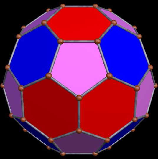 pyritohedral coloring of the truncated icosahedron