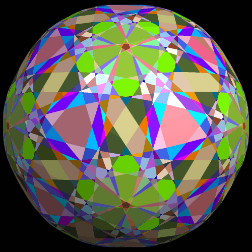 Zonohedrified Poly 3540 faces dual with 3542 faces