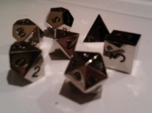 metal AD&amp;D dice