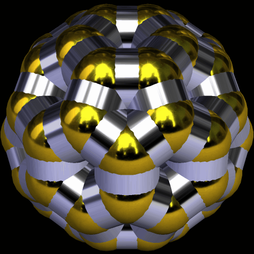 Trunc Icosa gold and silver