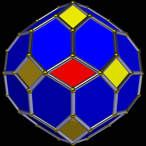 Zonohedrified Stellated Icosa face-based zonohedron starting with a pyritohedral dodecahedron