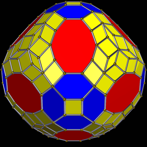 Zonohedrified Convex hull  186 faces.gif