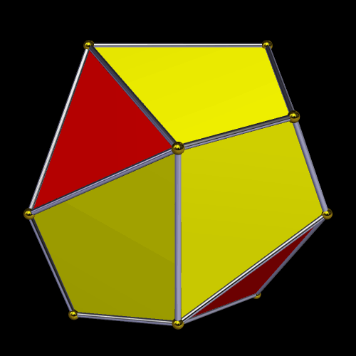 chiral polyhedron made of triangles and kites -- found while exploring tetstells of the icosahedron.gif