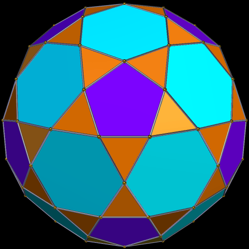 dual of Convex hull of trunctaed icosahedron slash pentakis dodecahedron compound