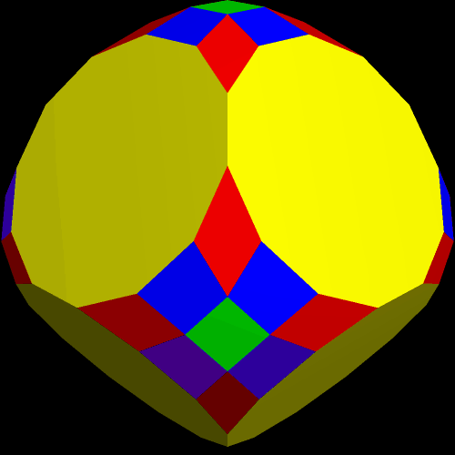Polyhedron featuring 62 faces with 8 of them regular dodecagons
