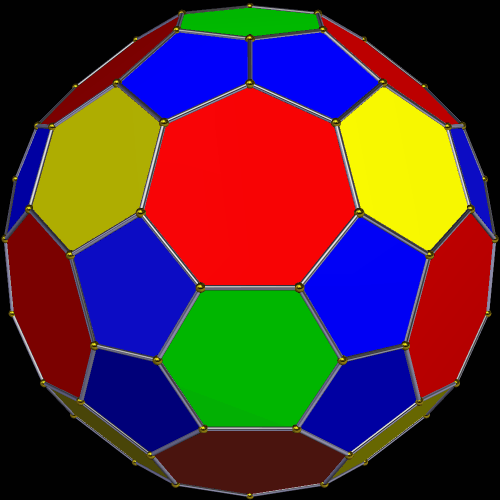 symmetrohedron featuring heptagons hexagons and pentagons